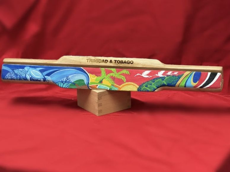 Commonwealth Games baton designed beautifully to encapsulate the essence of Trinidad and Tobago, illustrating the country's vibrant culture, rich history, and natural beauty.  Courtesy TTOC